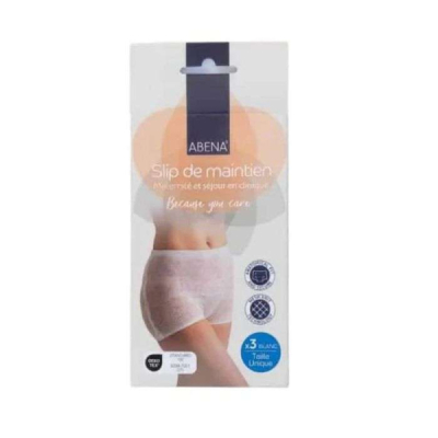 ABENA - Slip de maintien pack de 3 taille unique blanc