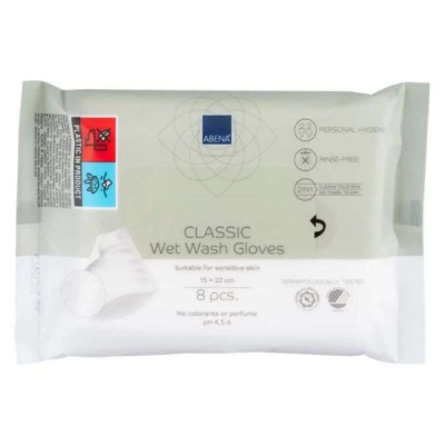 ABENA - Classic wet wash gloves 8 pieces