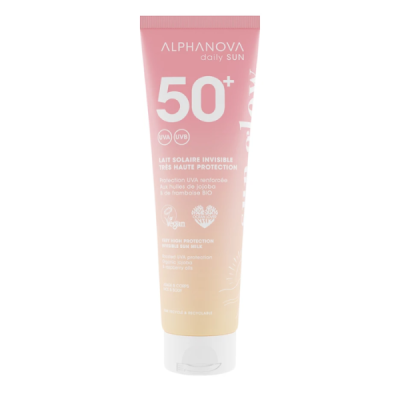 ALPHANOVA - Daily sun spf 50+ lait solaire invisible sun glow 150 ml