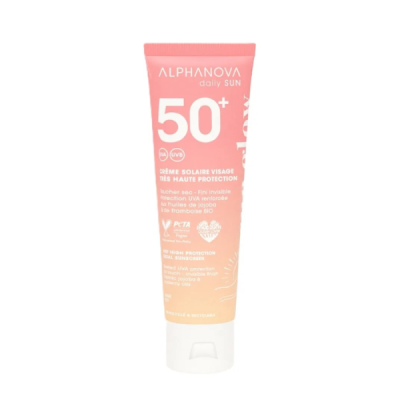 ALPHANOVA - Daily sun spf 50+ crème solaire visage sun glow 50ml