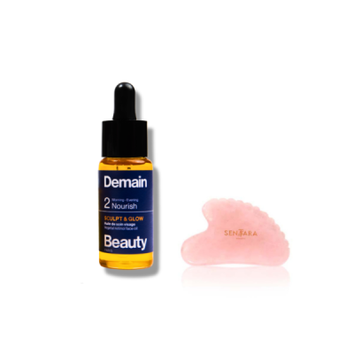 DEMAIN BEAUTY - Sculpt & glow + gua sha - blanc