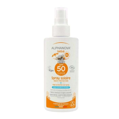 ALPHANOVA - Bébé spray solaire spf 50 bio 125 g
