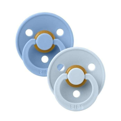 BIBS - Set de sucettes sky bleu baby blue 6-12 mois