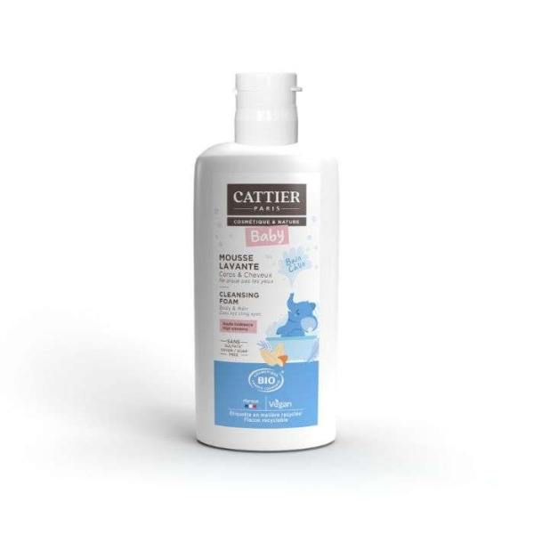 CATTIER - Mousse lavante cheveux et corps 150 ml