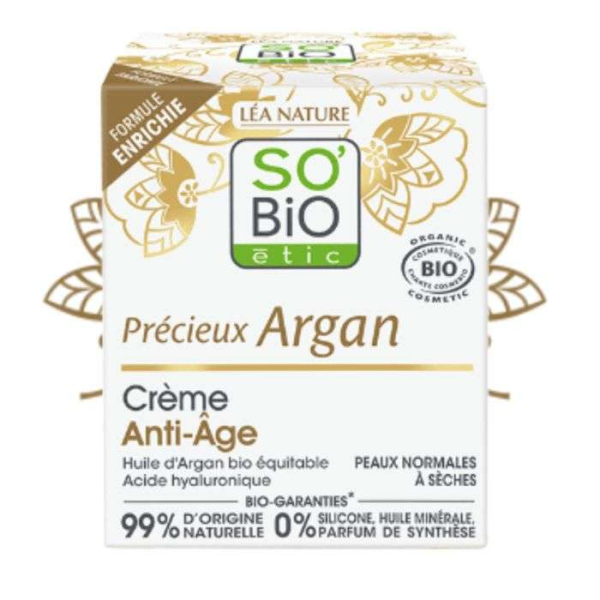 SO BIO - Precieux argan crème anti-âge peaux normales a sèches