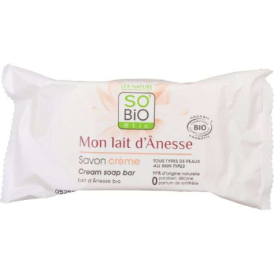 SO BIO - Savon crème bloc au lait d anesse 100g