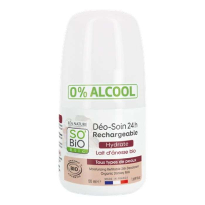 SO BIO - Deo soin 24h rechargeable hydrate lait d anesse bio 50 ml