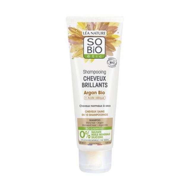 SO BIO - Shampoing cheveux brillants argan bio 250 ml