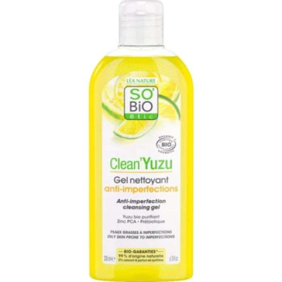 SO BIO - Clean yuzu gel nettoyant anti-imperfections 200ml