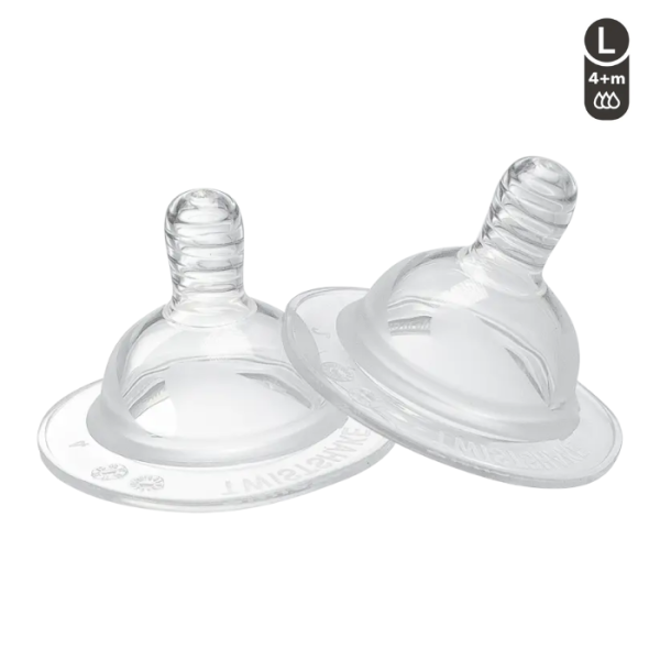 TWISTSHAKE - Tetine anti colique large 2x l 4+m