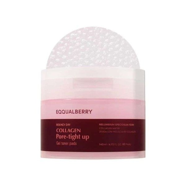 EQQUAL BERRY - Collagen pore tight up gel toner pads 140 ml