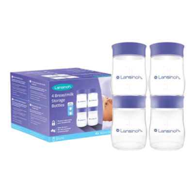 LANSINOH - Bouteilles de conservation lait maternelle pack de 4
