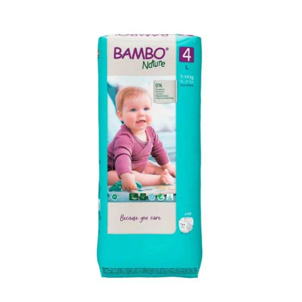 BAMBO NATURE - Couche n4 taille l 7-14kg 48 unites