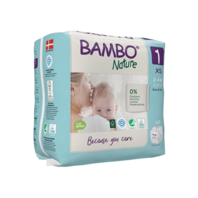 BAMBO NATURE - Couches bébé 1 xs 2 a 4 kg 22 unites